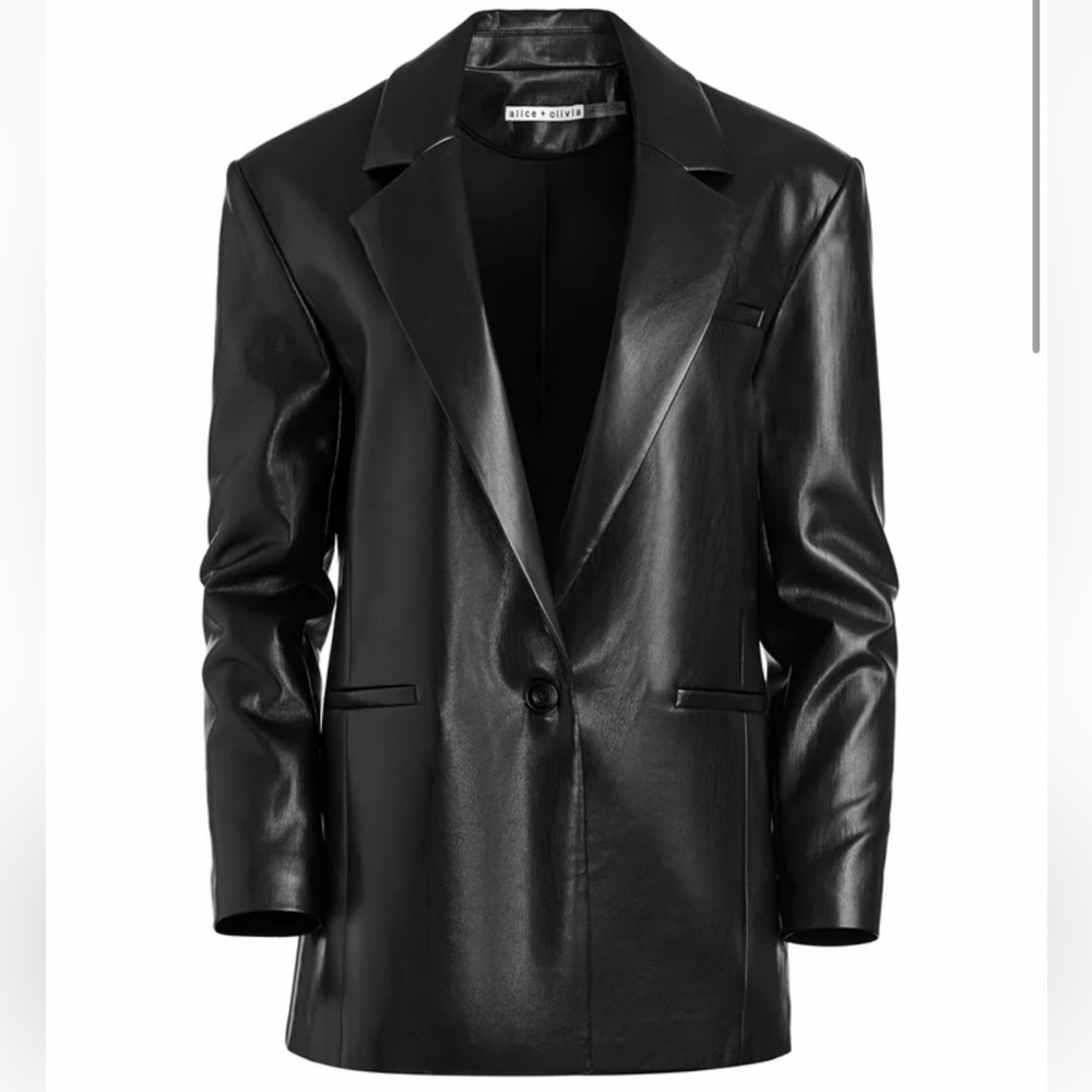 Alice and Olivia Shan vegan leather jacket - Picture 15 of 15